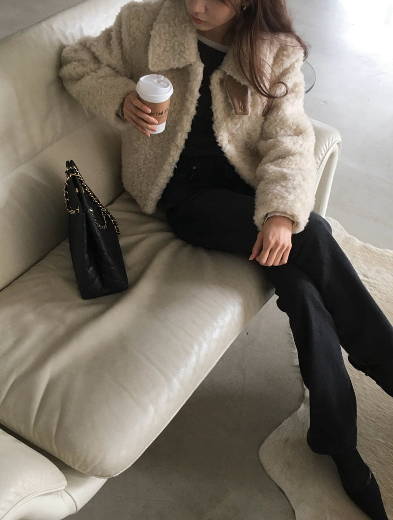 Moani - Korean Women Fashion - #momslook - Shearling Fleece Jacket - 5