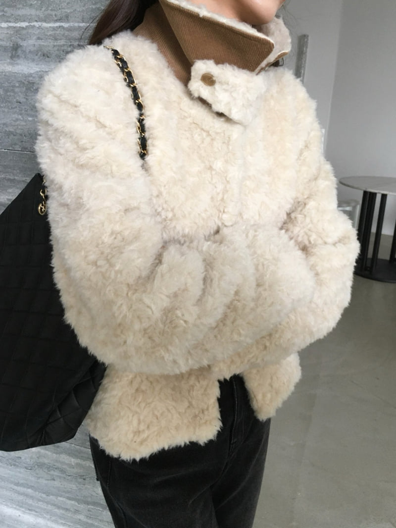 Moani - Korean Women Fashion - #momslook - Shearling Fleece Jacket - 7