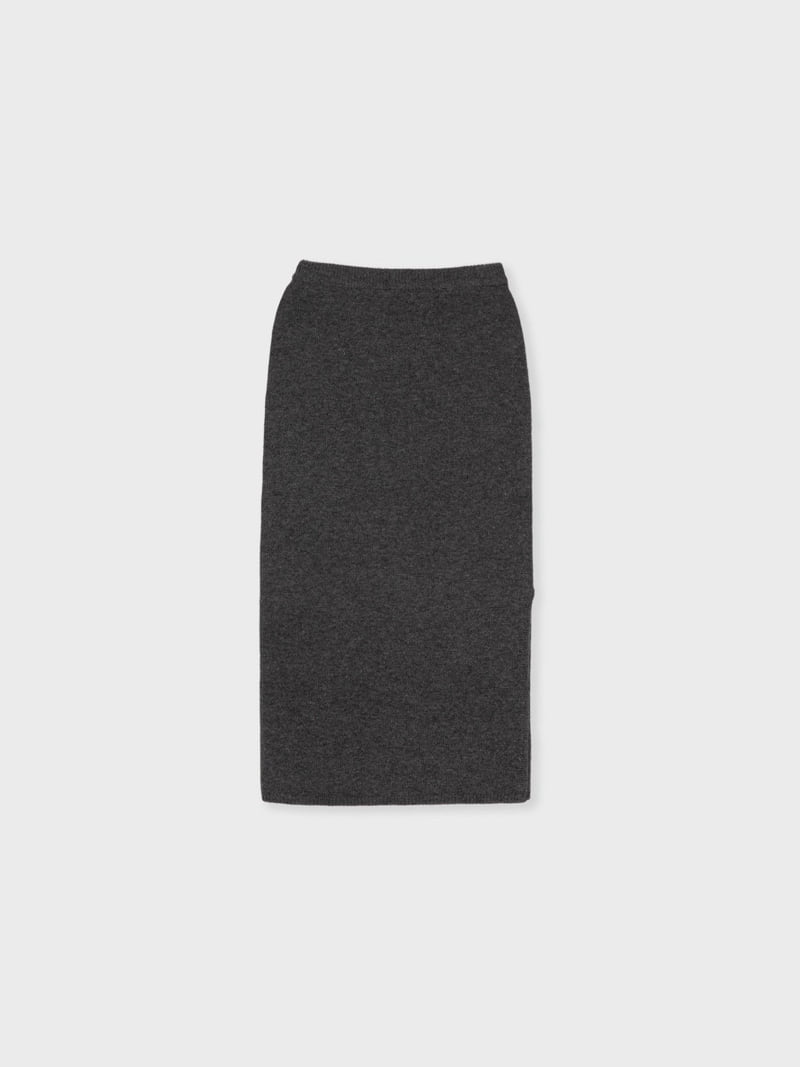 Moani - Korean Women Fashion - #womensfashion - Wool Cashmere Slit Long Skirt - 4