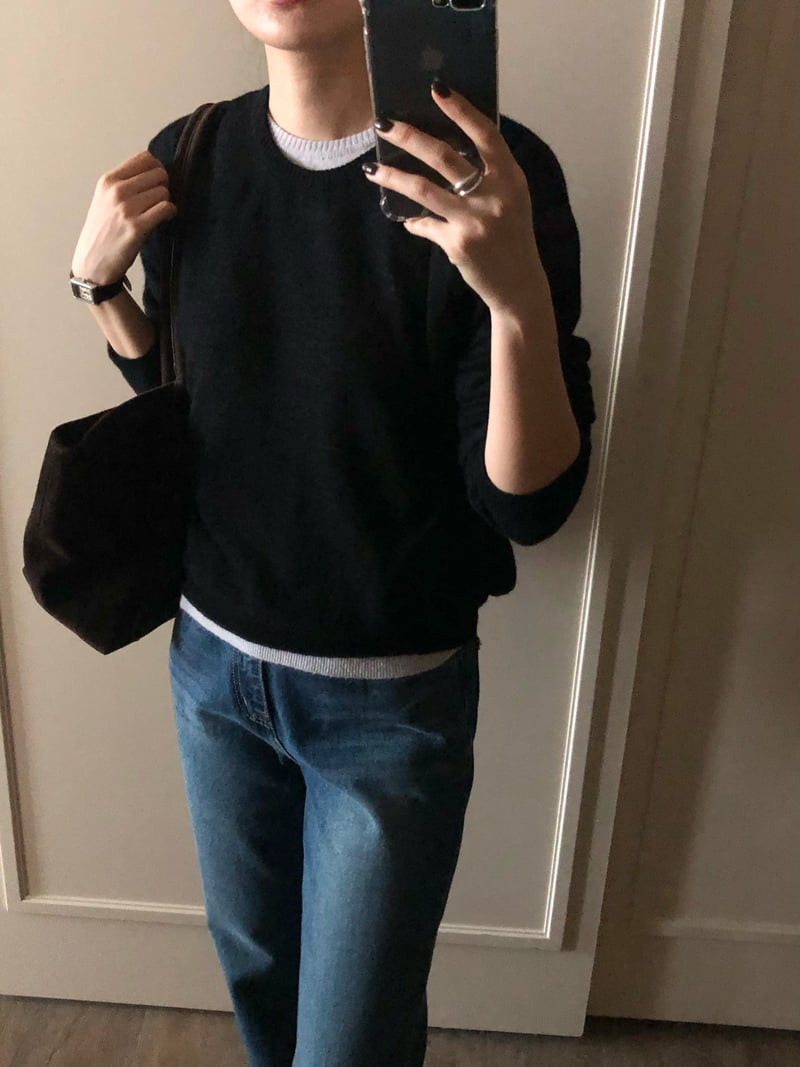 Moani - Korean Women Fashion - #momslook - Baby Alpaca O Neck Knit - 10