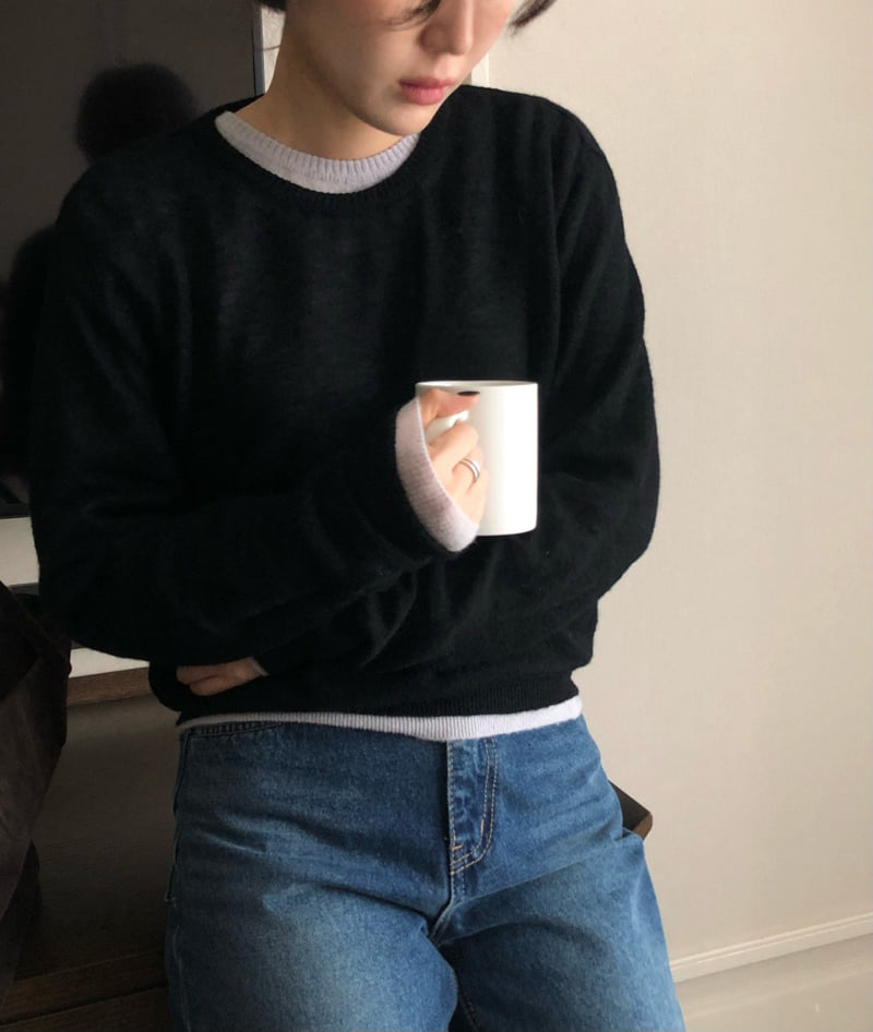 Moani - Korean Women Fashion - #momslook - Baby Alpaca O Neck Knit - 8