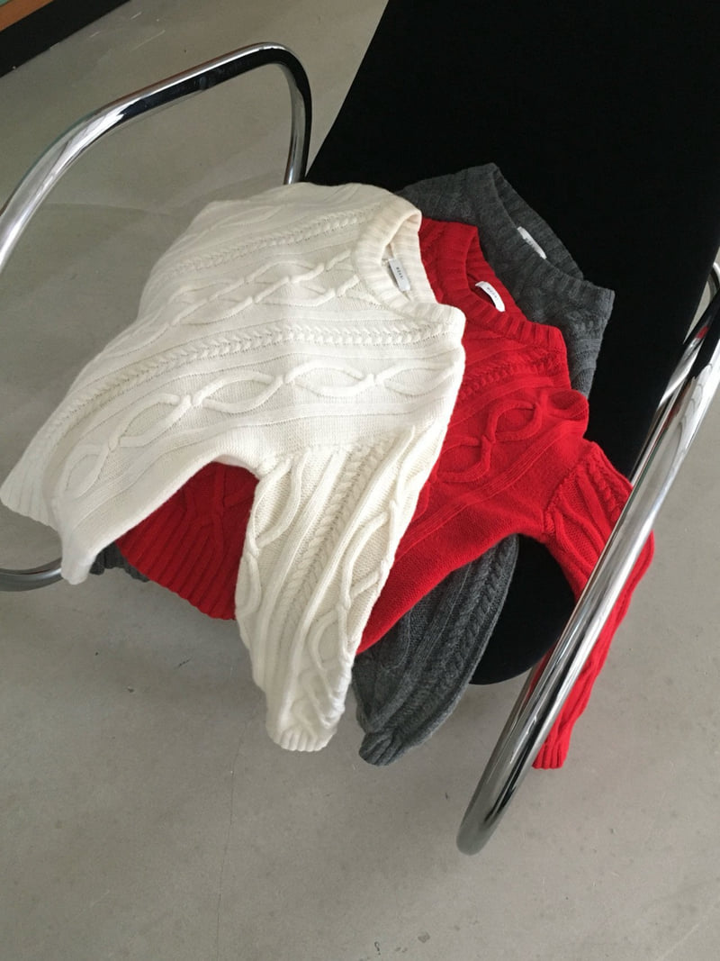 Moani - Korean Women Fashion - #restrostyle - Wool Fisherman Pullover Knit - 2