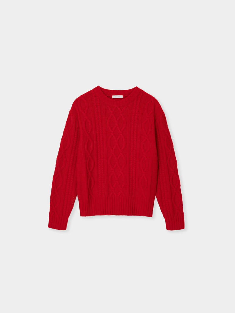Moani - Korean Women Fashion - #romanticstyle - Wool Fisherman Pullover Knit - 3