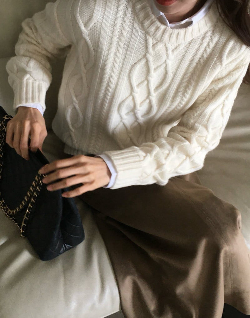 Moani - Korean Women Fashion - #thelittlethings - Wool Fisherman Pullover Knit - 6