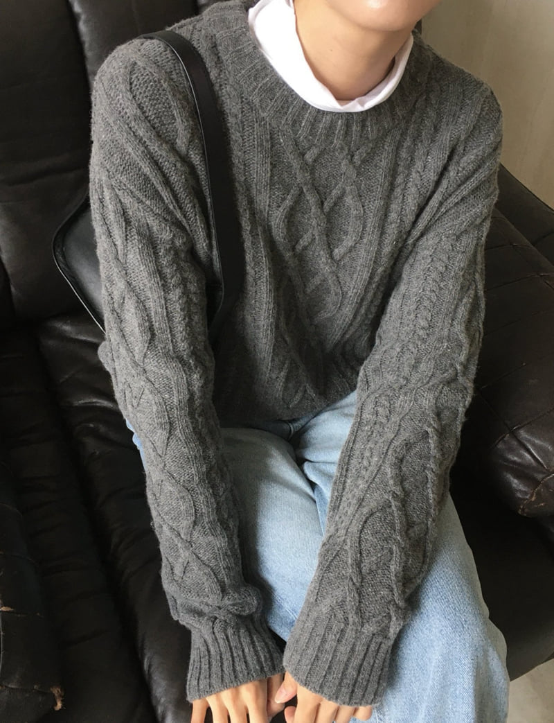 Moani - Korean Women Fashion - #womensfashion - Wool Fisherman Pullover Knit - 12