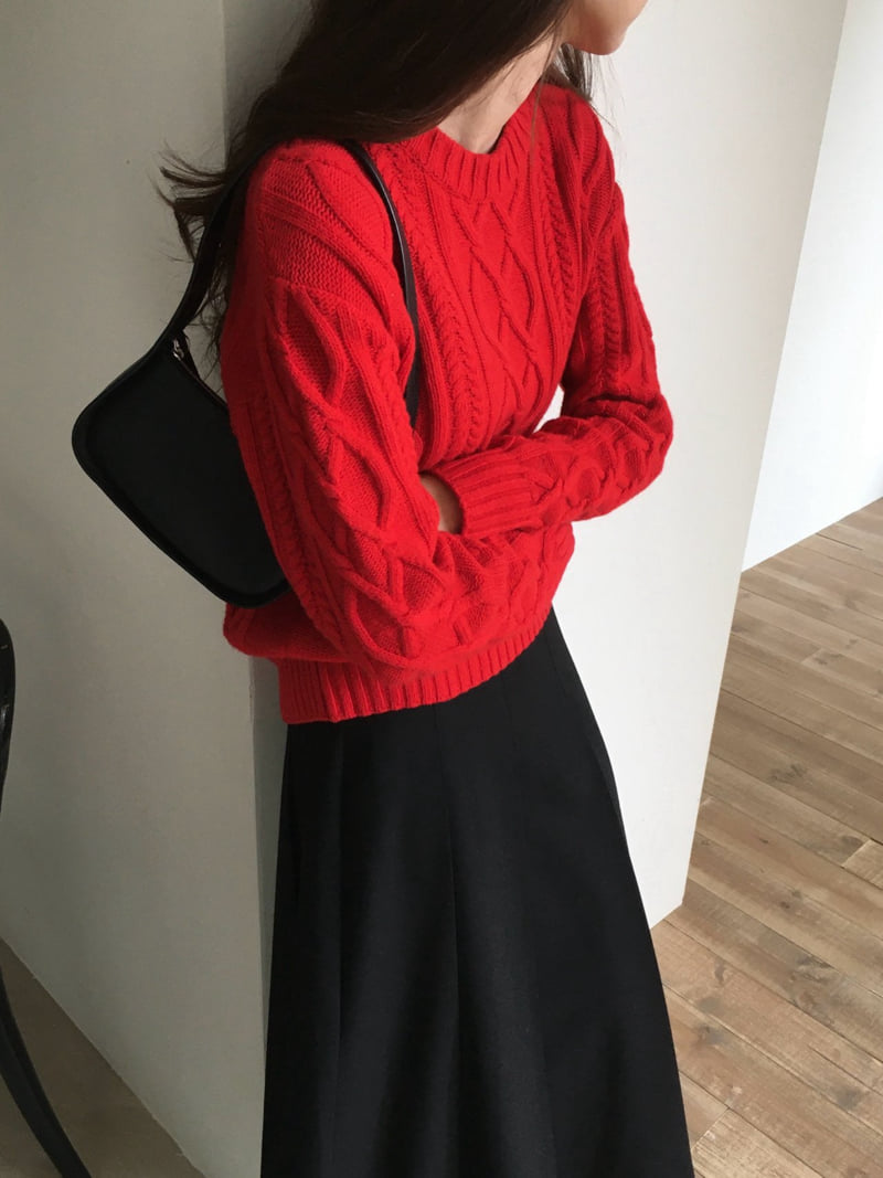 Moani - Korean Women Fashion - #womensfashion - Wool Fisherman Pullover Knit - 8