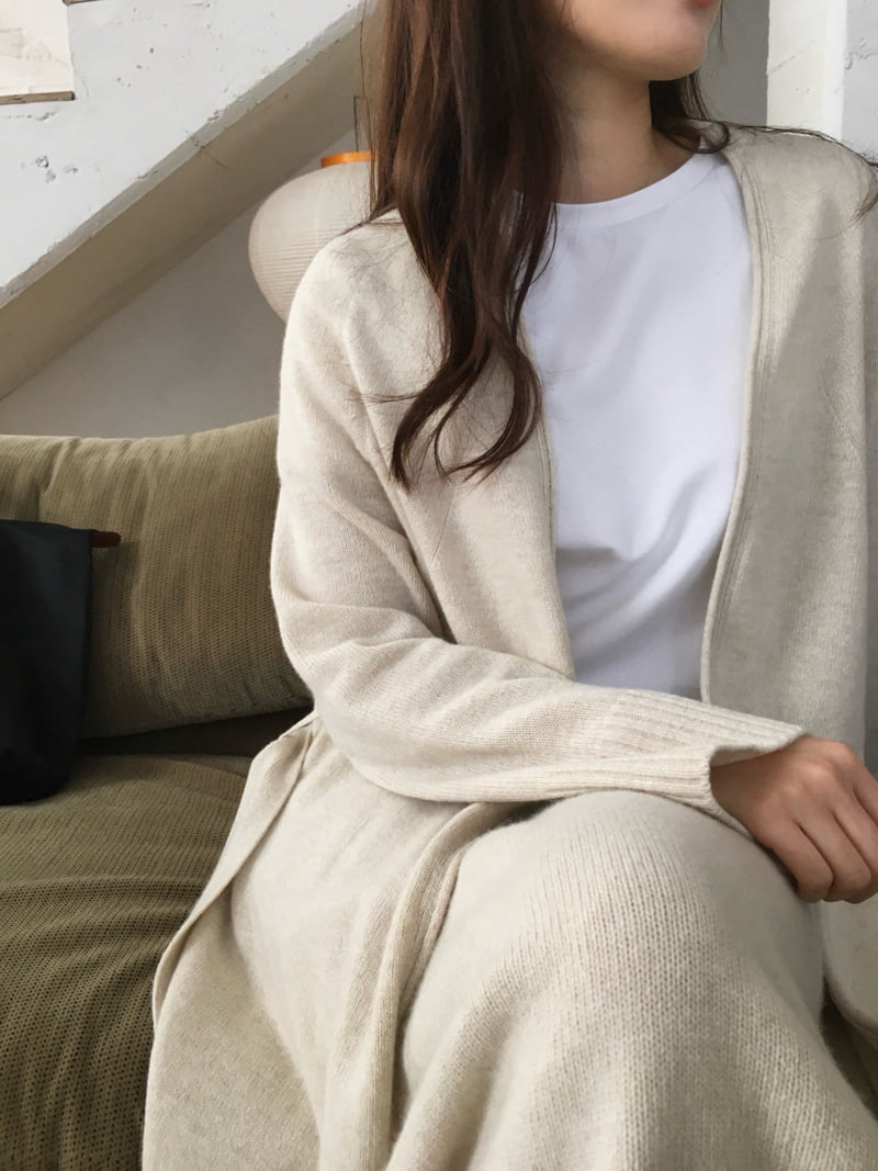 Moani - Korean Women Fashion - #womensfashion - Wool Cashmere Robe Long Cardigan - 7