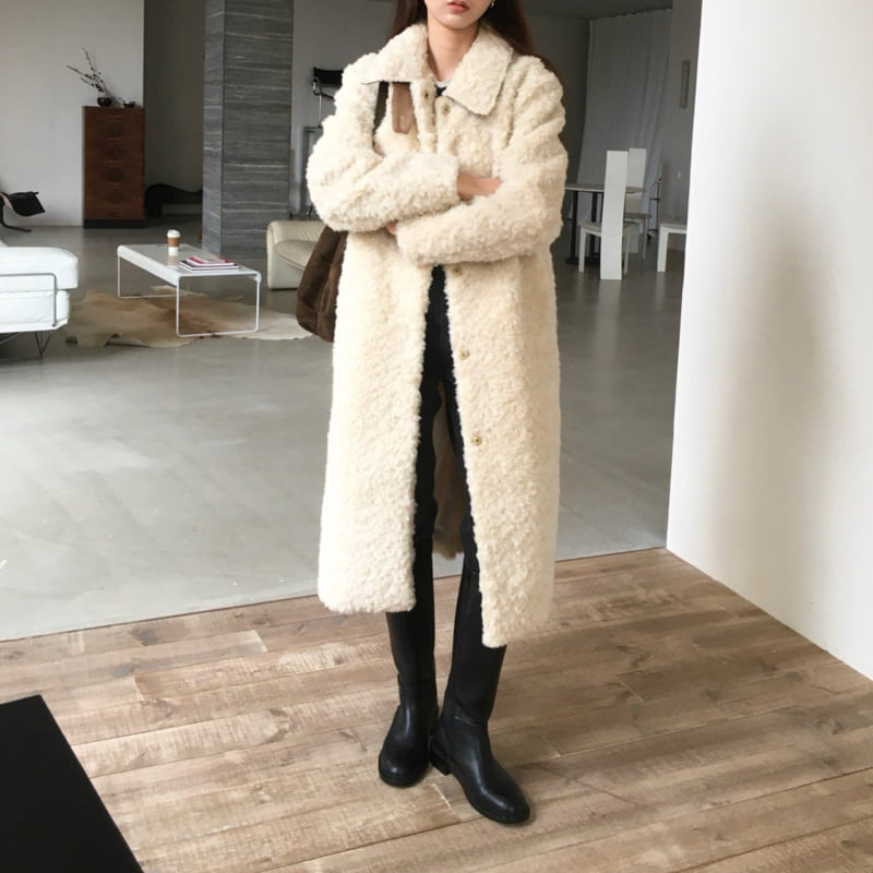 Moani - Korean Women Fashion - #womensfashion - Shearling Fleece Coat - 9
