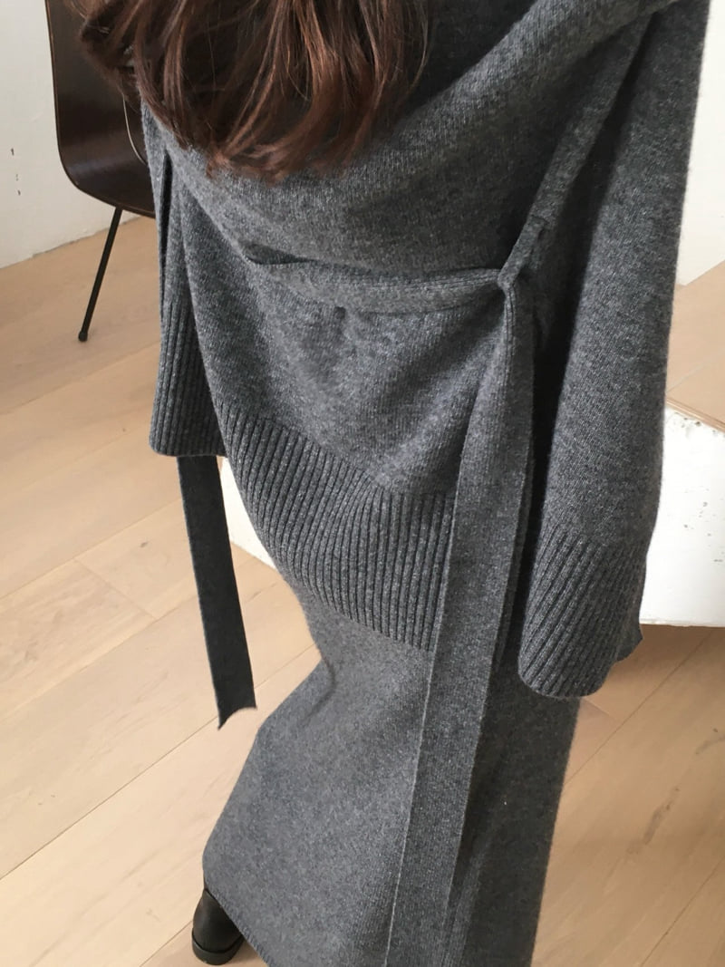 Moani - Korean Women Fashion - #womensfashion - Wool Cashmere Slit Robe Cardigan - 12