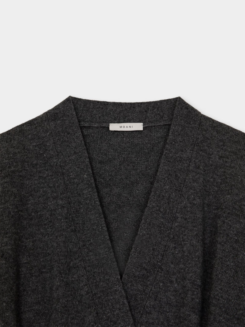 Moani - Korean Women Fashion - #momslook - Wool Cashmere Slit Robe Cardigan - 4