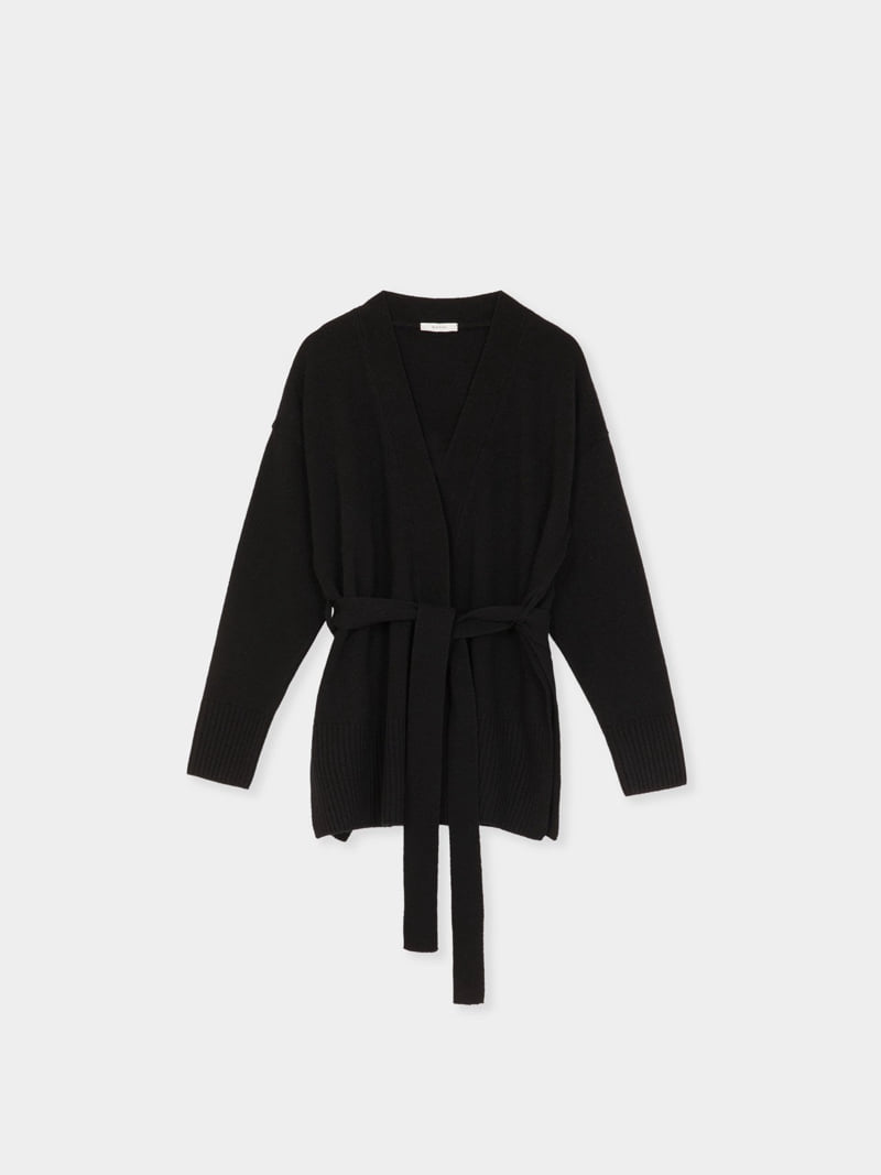 Moani - Korean Women Fashion - #womensfashion - Wool Cashmere Slit Robe Cardigan - 6
