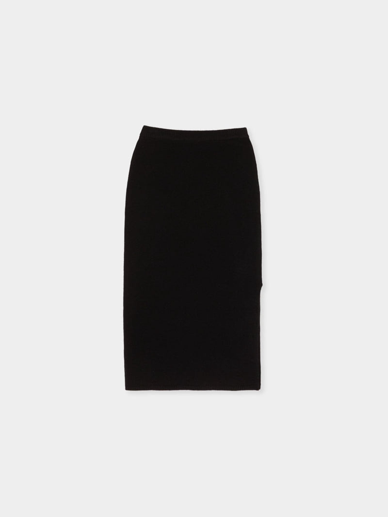 Moani - Korean Women Fashion - #womensfashion - Wool Cashmere Slit Long Skirt - 5
