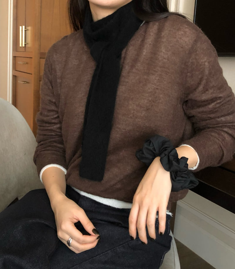 Moani - Korean Women Fashion - #womensfashion - Raccoon Slim Muffler - 11