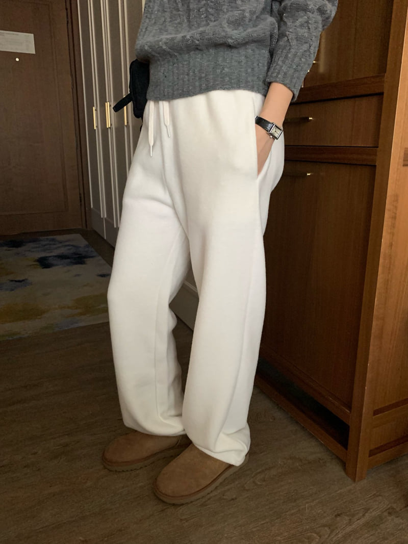Moani - Korean Women Fashion - #womensfashion - Cozy Band Sweatpants - 8