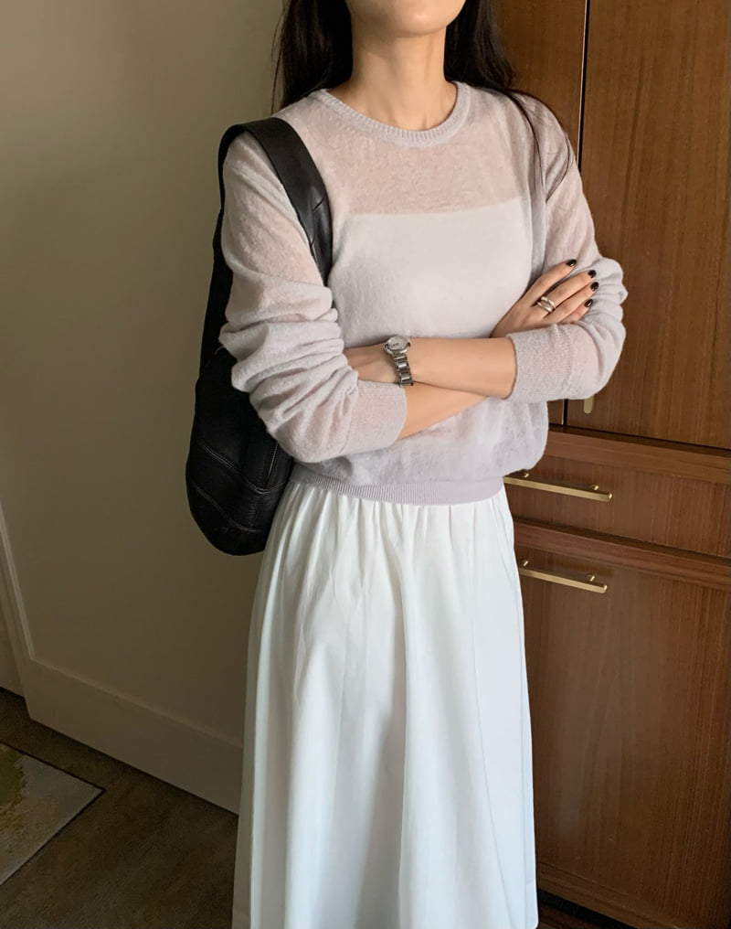 Moani - Korean Women Fashion - #womensfashion - Baby Alpaca O Neck Knit - 3