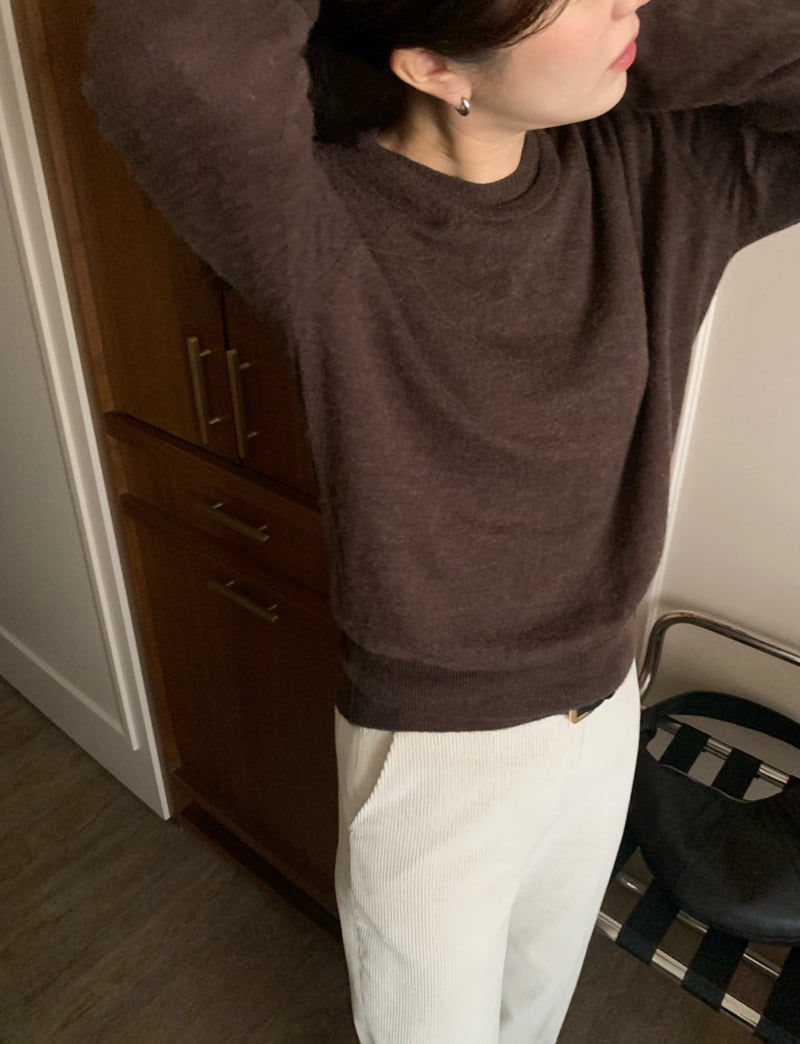 Moani - Korean Women Fashion - #womensfashion - Baby Alpaca O Neck Knit - 7
