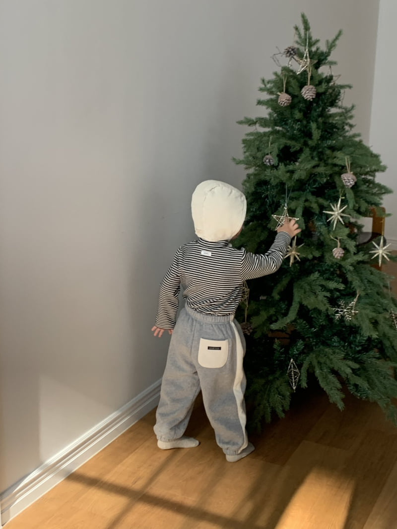 Mome - Korean Baby Fashion - #babyfever - Cozy Line Fleece Pants - 12