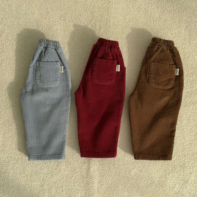 Mome - Korean Baby Fashion - #babyoninstagram - Teddy Brushed Corduroy Pants