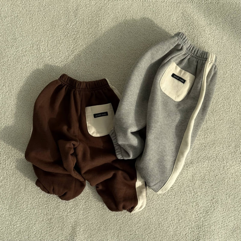 Mome - Korean Baby Fashion - #babyootd - Cozy Line Fleece Pants