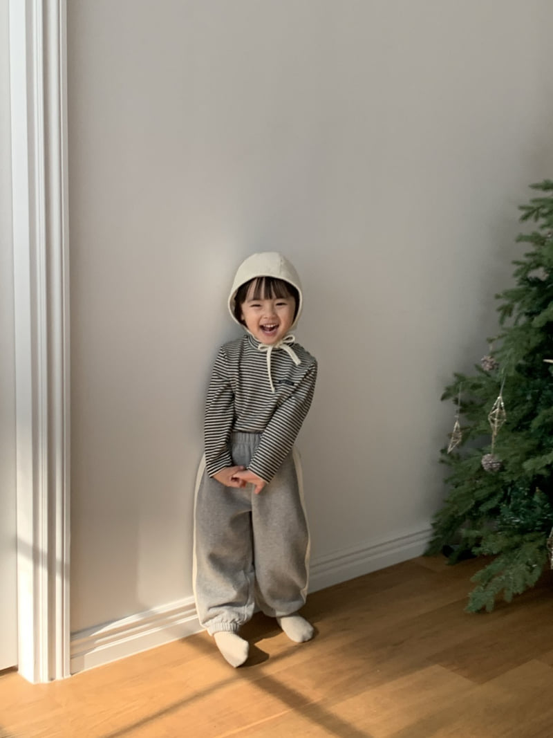 Mome - Korean Baby Fashion - #babyoninstagram - Peach Half High Neck Tee - 4