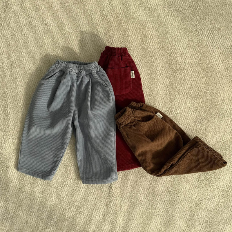 Mome - Korean Baby Fashion - #babyoutfit - Teddy Brushed Corduroy Pants - 3