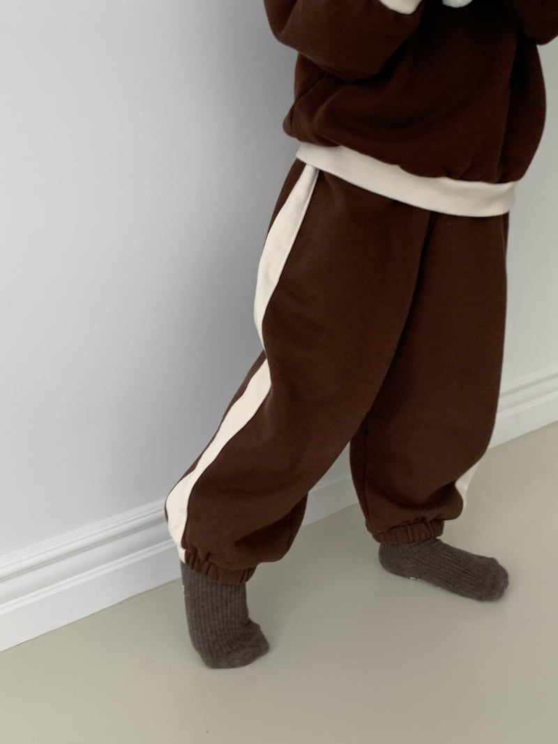 Mome - Korean Baby Fashion - #babyoutfit - Cozy Line Fleece Pants - 3