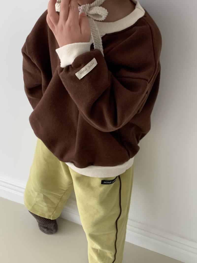 Mome - Korean Baby Fashion - #babyoutfit - Triangle Fleece Sweatshirt - 7