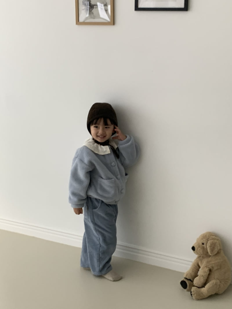 Mome - Korean Baby Fashion - #onlinebabyboutique - Teddy Brushed Corduroy Pants - 6