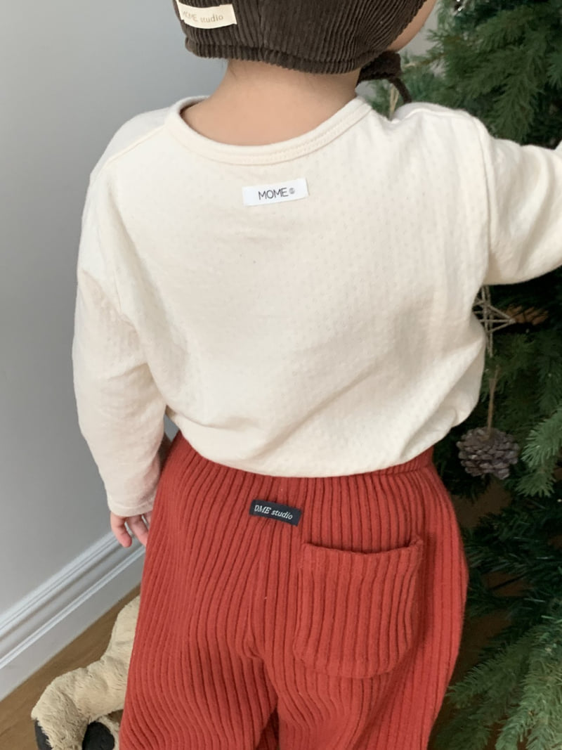 Mome - Korean Baby Fashion - #onlinebabyshop - Heart Button Soft Tee - 8