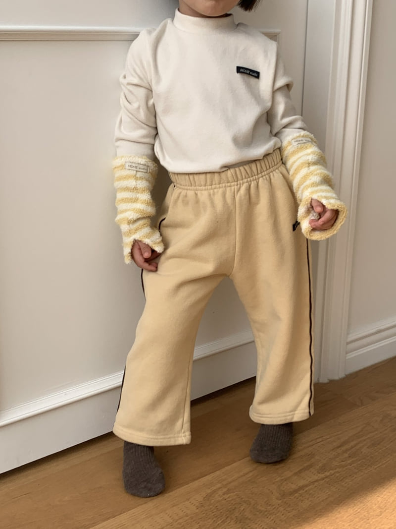 Mome - Korean Baby Fashion - #smilingbaby - Peach Half High Neck Tee - 10