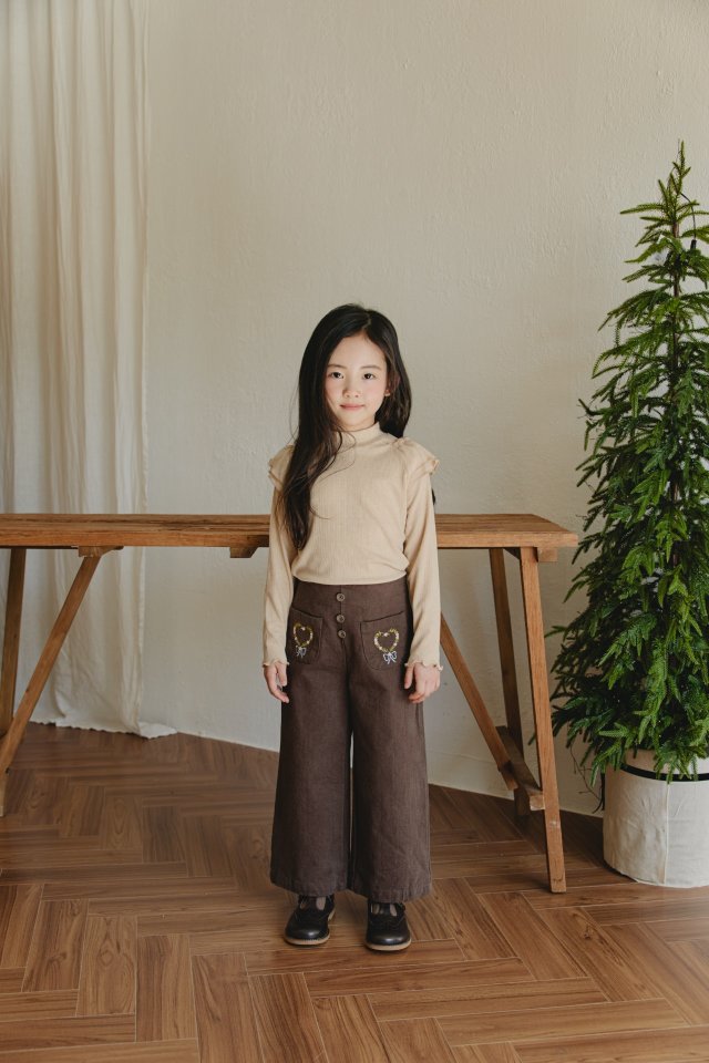Mon Atelier - Korean Children Fashion - #kidzfashiontrend - Brushed Bouquet Pants - 4