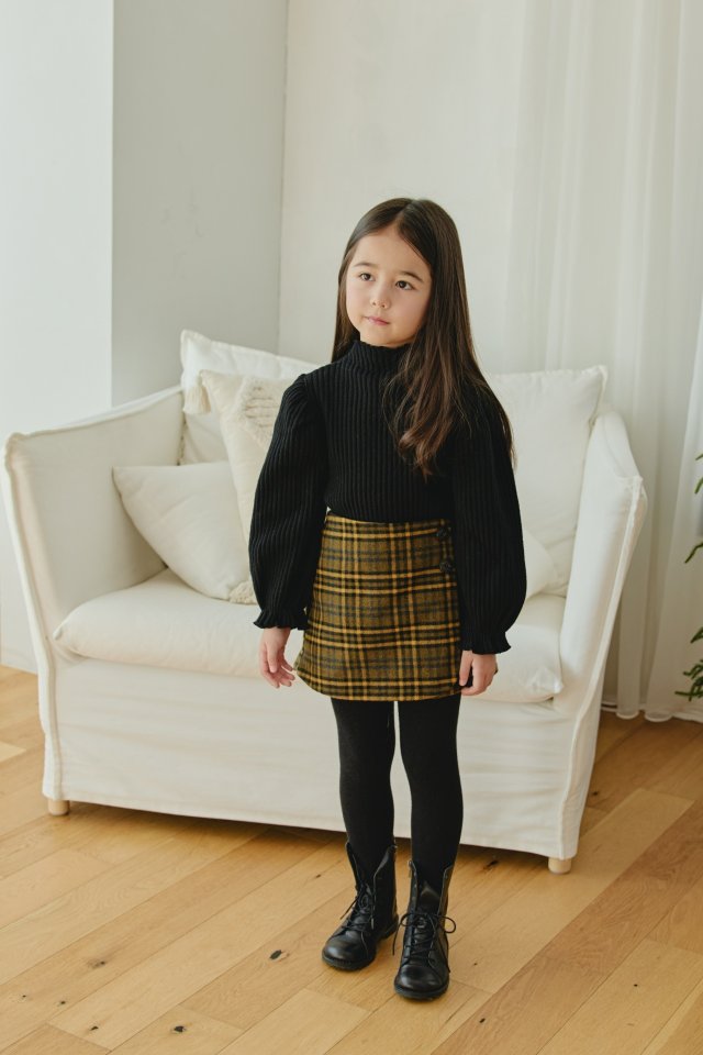 Mon Atelier - Korean Children Fashion - #Kfashion4kids - Check Wrap Pants - 12