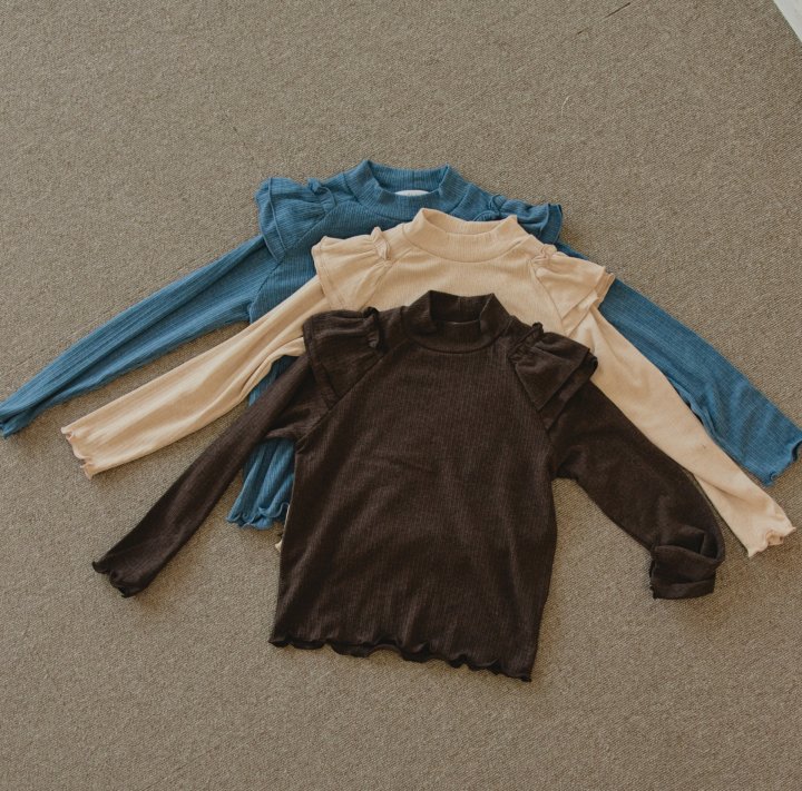 Mon Atelier - Korean Children Fashion - #childofig - Shoulder Frill Tee - 12