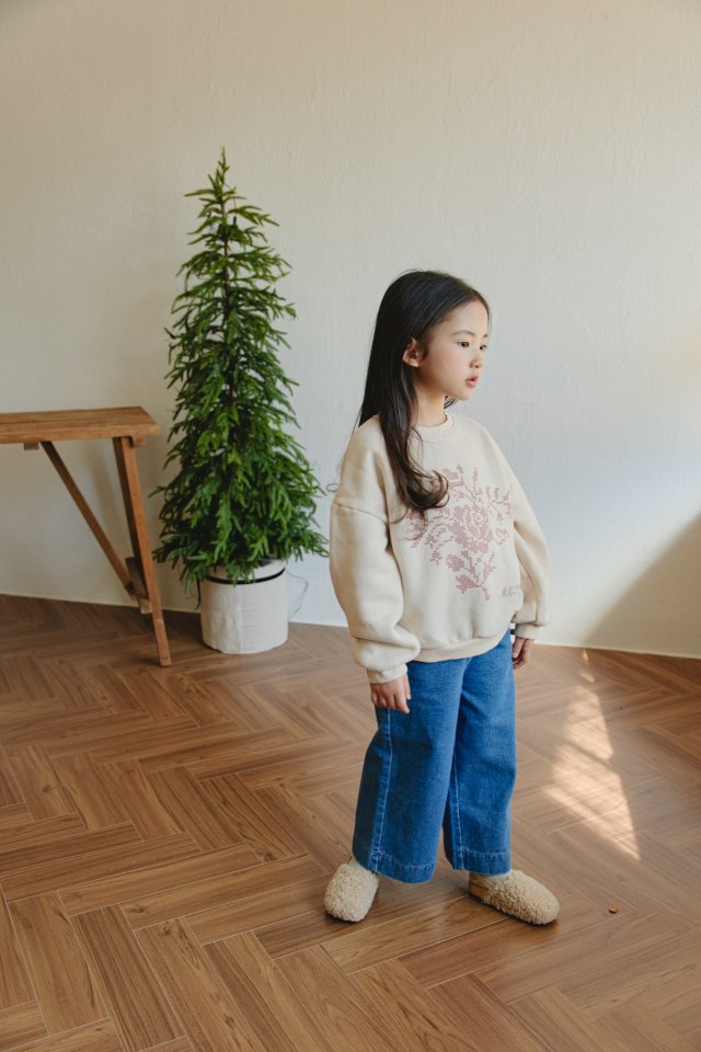 Mon Atelier - Korean Children Fashion - #prettylittlegirls - Rose Sweatshirt - 4