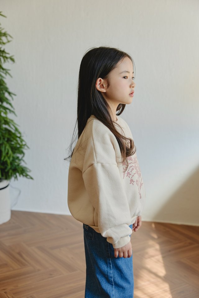 Mon Atelier - Korean Children Fashion - #childofig - Rose Sweatshirt - 5