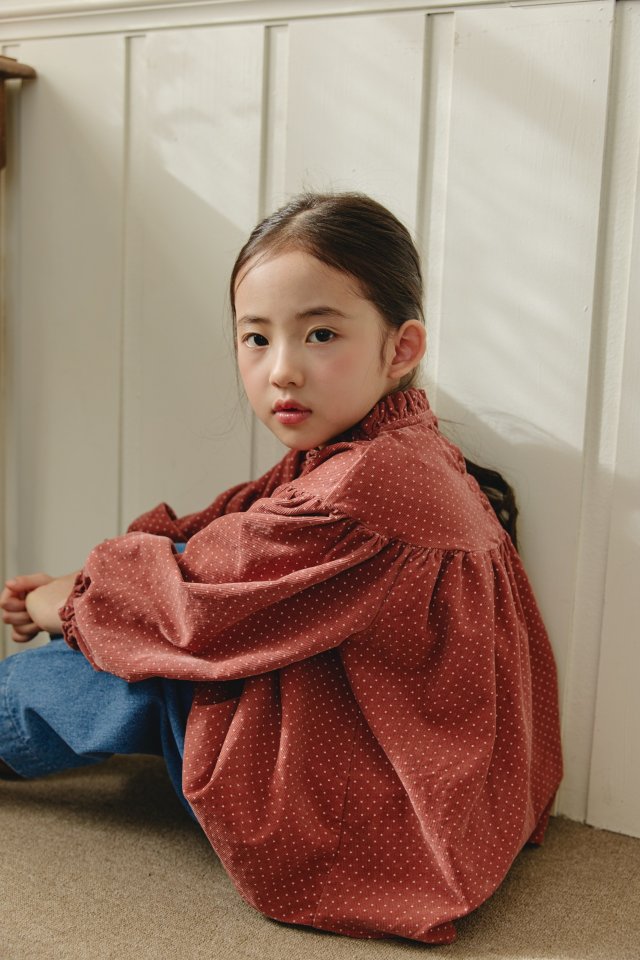 Dot Frill Blouse by Mon Atelier for Child - view 11