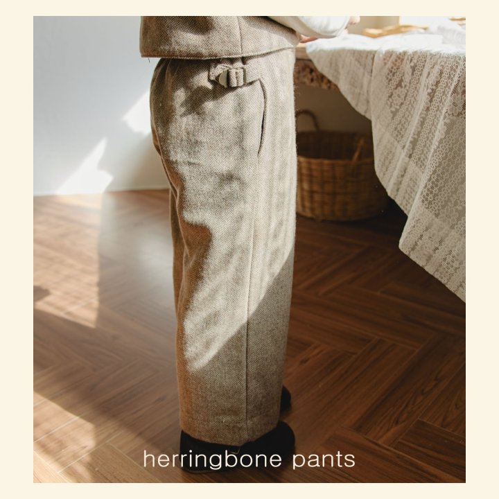 Mon Atelier - Korean Children Fashion - #childrensboutique - Herringbone Pants