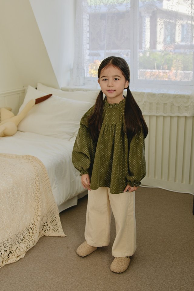 Dot Frill Blouse by Mon Atelier for Child - view 12
