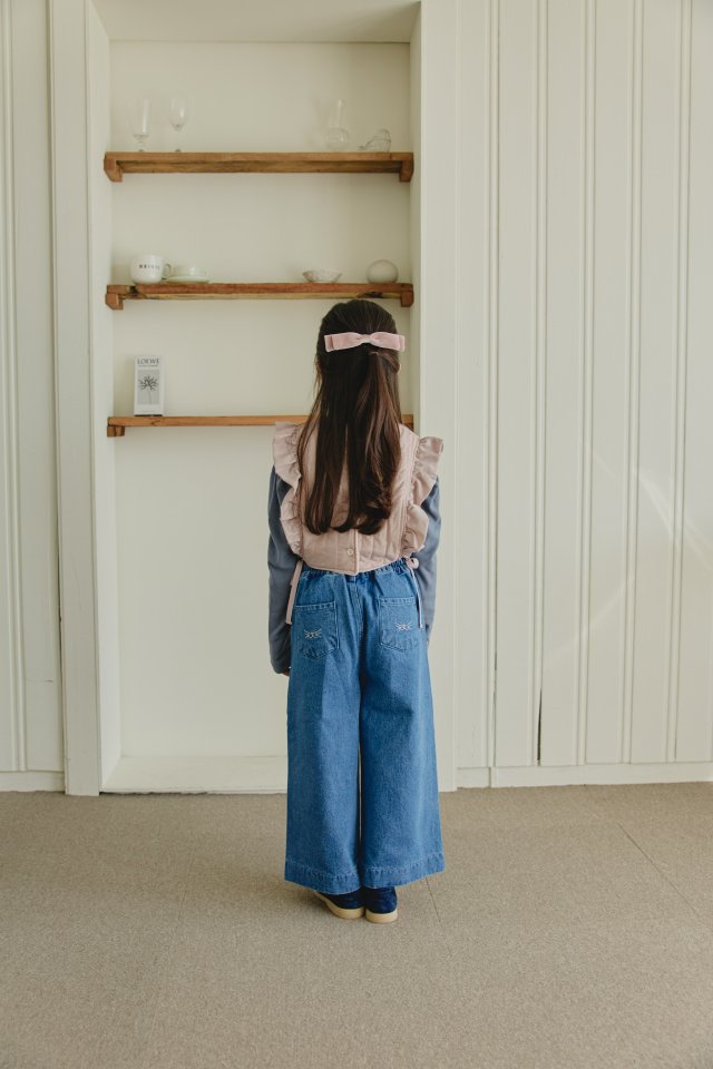 Mon Atelier - Korean Children Fashion - #designkidswear - Brushed Cat Denim Pants - 8