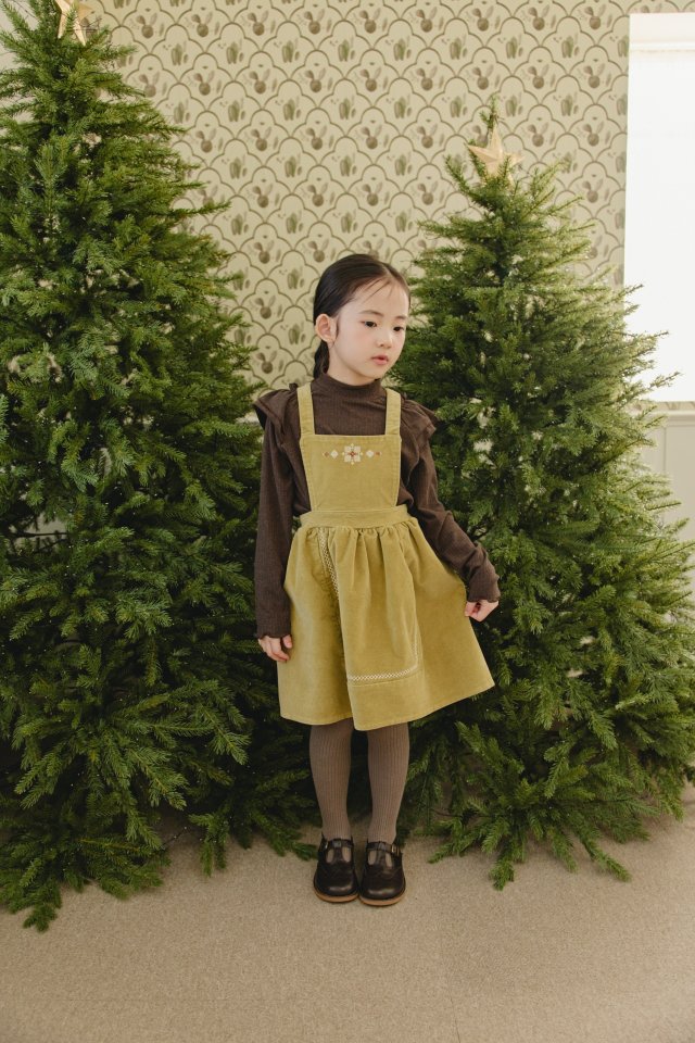 Mon Atelier - Korean Children Fashion - #designkidswear - Vintage Embroidered One-piece - 4