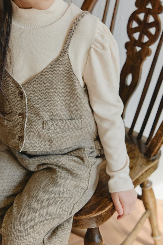 Mon Atelier - Korean Children Fashion - #fashionkids - Herringbone Bustier - 11