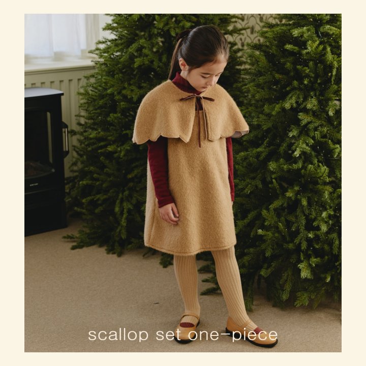 Mon Atelier - Korean Children Fashion - #fashionkids - Scallop Set One-piece