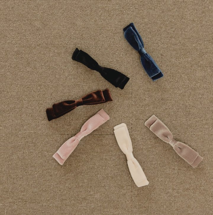 Mon Atelier - Korean Children Fashion - #fashionkids - Velvet Ribbon Pin - 12