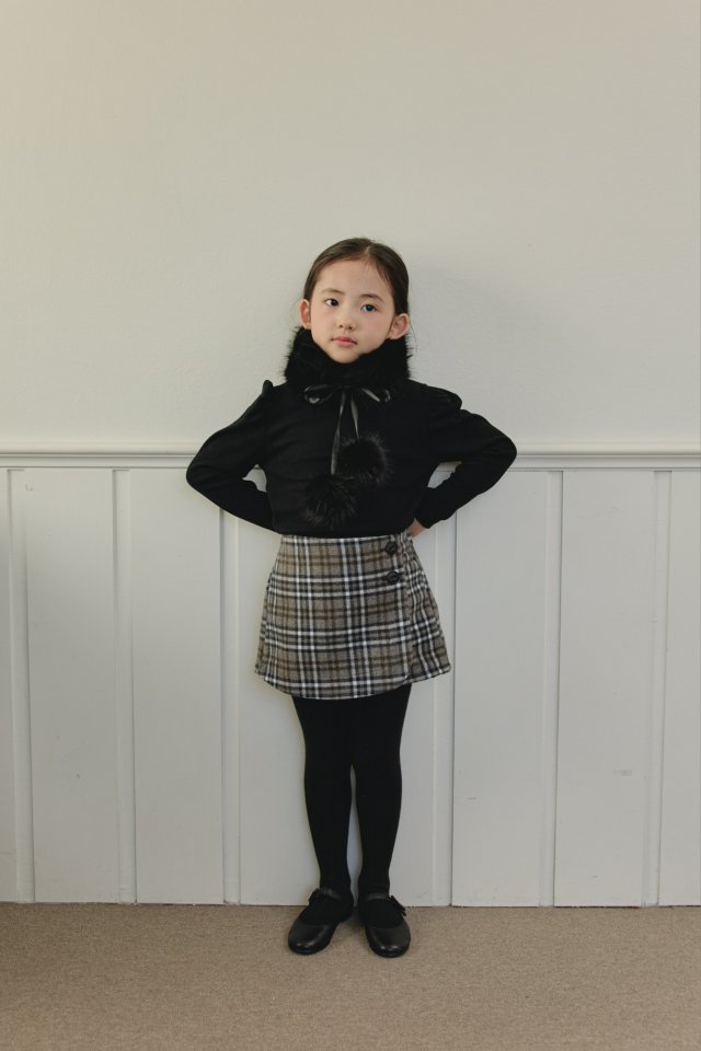 Mon Atelier - Korean Children Fashion - #fashionkids - Check Wrap Pants - 8