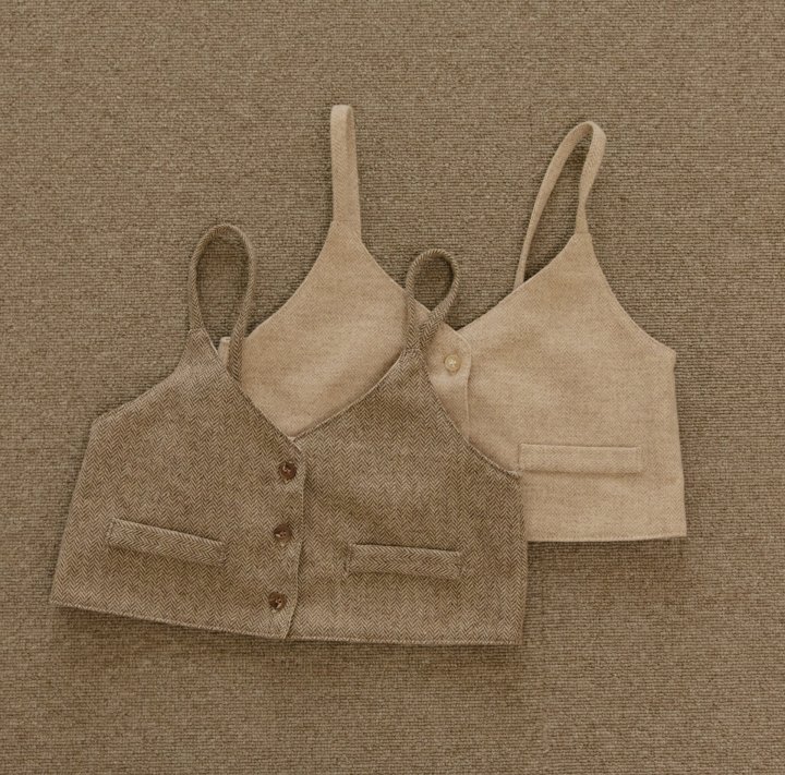 Mon Atelier - Korean Children Fashion - #kidsshorts - Herringbone Bustier - 12