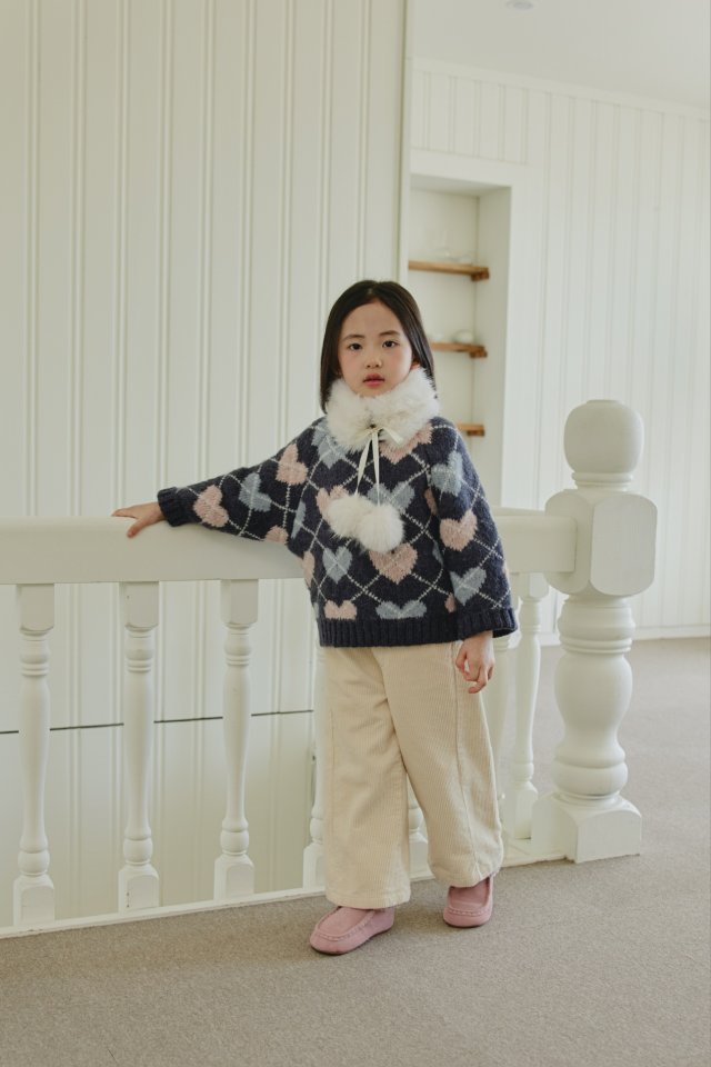 Mon Atelier - Korean Children Fashion - #kidsshorts - Heart Pullover - 8
