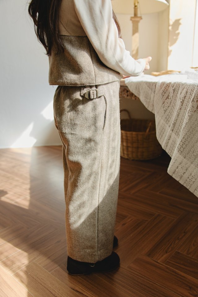 Mon Atelier - Korean Children Fashion - #kidsstore - Herringbone Pants - 6