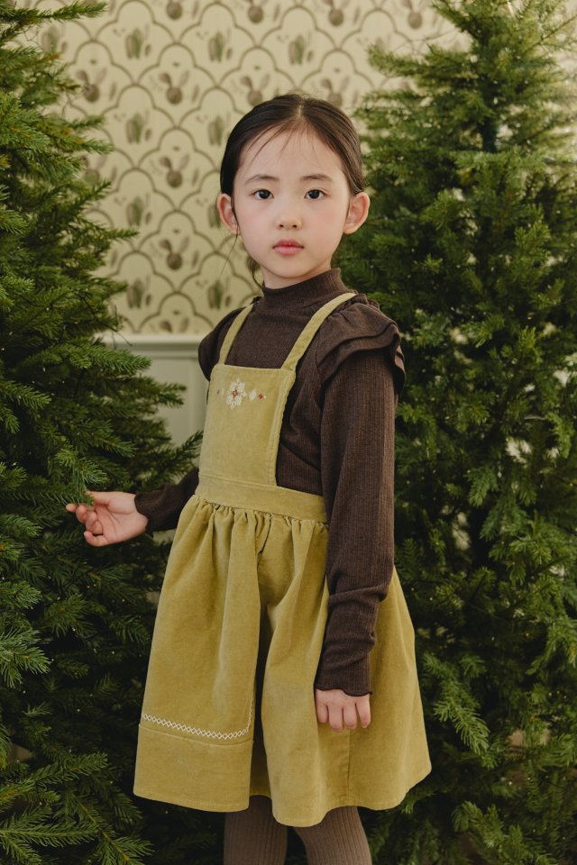 Mon Atelier - Korean Children Fashion - #kidsstore - Vintage Embroidered One-piece - 7