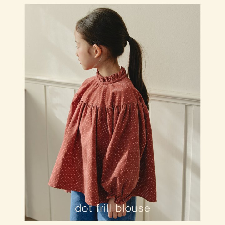 Dot Frill Blouse by Mon Atelier for Child - view 1
