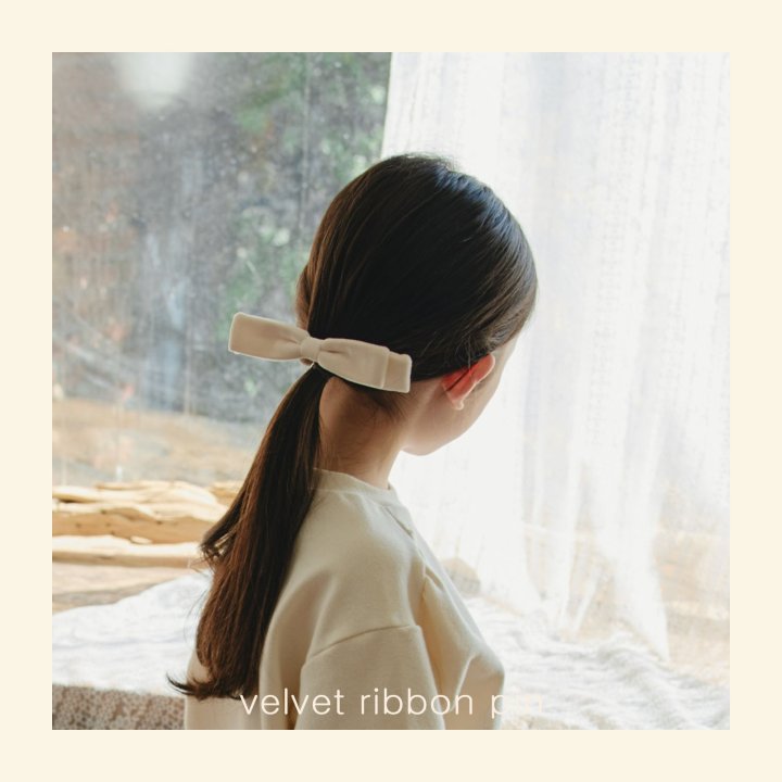 Mon Atelier - Korean Children Fashion - #kidzfashiontrend - Velvet Ribbon Pin
